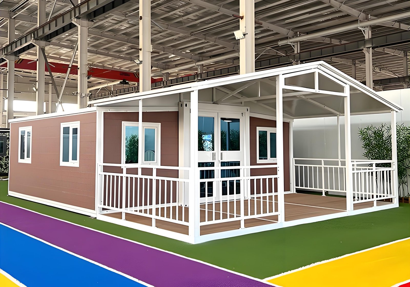 Expandable container home in nature